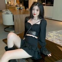 Áo crop top tay dài