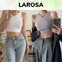 Áo Croptop, Áo Ba Lỗ Thun Tăm Nữ Phông body dáng ôm trơn, Áo croptop Ulzzang LAROSA