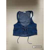 Áo croptop ba lỗ jean Old Navy