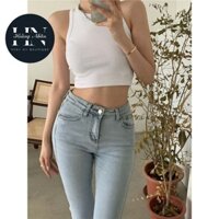 Áo Croptop ba lỗ trơn dáng ngắn Freesize