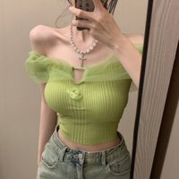 áo croptop bèo trễ vai