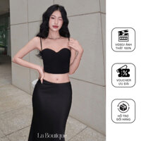 Áo croptop hai dây corset cúp ngực có gọng LA BOUTIQUE-A032