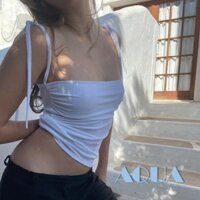 Áo Croptop Hai Dây Màu Sắc Đơn Giản Cho Nữ