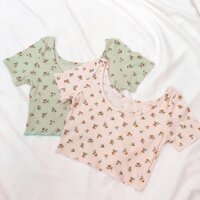 Áo croptop hoạ tiết