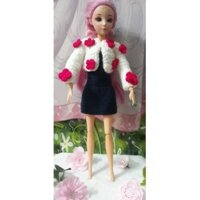 áo croptop len hoa hồng