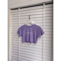 Áo croptop len tăm - Purple - A0123