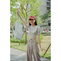 Áo croptop may chỉ nổi