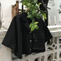 Áo croptop military đen siêu chất