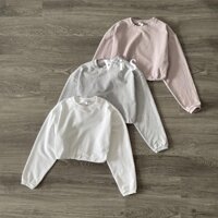 ÁO CROPTOP NỈ NỮ TAY DÀI