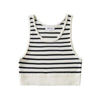 áo croptop  nữ 3 lỗ sọc ngang