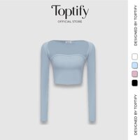 Áo croptop nữ dài tay body TOPTIFY khoét nách Heatting Ups Top A154