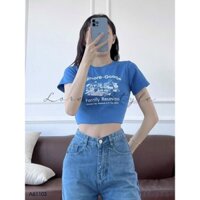 Áo croptop nữ LOREN hình in A61103