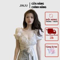 Áo Croptop Nữ Sexy- Áo Croptop Kiểu Cổ V Phong Cách Sexy Nữ Cá Tính- JinJu