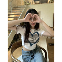 Áo Croptop Ôm Body Nữ HELL Cổ Tròn Tay Ngắn, Áo Thun Croptop Kiểu Sexy In Họa Tiết_DH2store