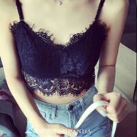 Áo croptop ren 2 dây HÀNG NHẬP 1K5