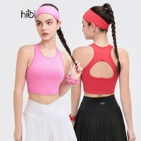 Áo croptop tập Yoga Gym Hibi Sports CR836, kiểu ba lỗ khoét tim lưng, kèm mút ngực