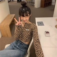 ÁO CROPTOP TAY DÀI DA BEO