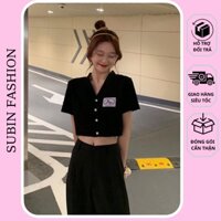 Áo croptop thêu chữ hàng cao cấp chất dày dặn siêu đẹp SUBIN FASHION SB319