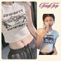 Áo Croptop TinyTop Cotton cao cấp In Hình Sexy Áo Thun Nữ Ôm Body Đẹp Tôn Dáng
