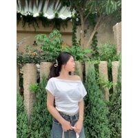 áo croptop trễ vai cánh dơi chất đẹp