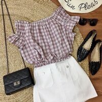 Áo croptop trễ vai
