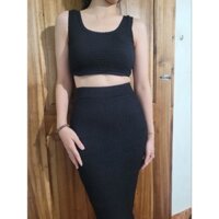 Áo croptop váy bó