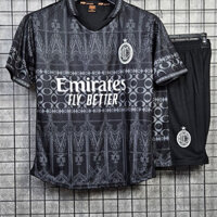 Áo Đá Banh CLB ACMi-lan Đen Thun Mè Chất Lượng