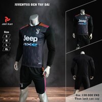 ÁO ĐÁ BANH JUVENTUS ĐEN TAY DÀI NĂM 2021-2022