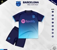 Áo Đá Banh Trẻ Em Barcelona 25- Xanh Đen