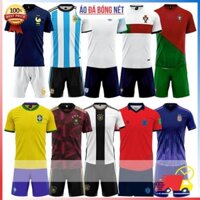 Áo Đá Bóng Aobongda.net Các Đội Tuyển W.C 2022 Vải Thun Co Giãn Có Nhận In Tên Số Áo Bóng Đá Theo Yêu Cầu