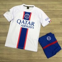Áo đá bóng clb PSG xanh trắng năm 2023 vải thái cao cấp thấm hút mồ hôi