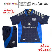 Áo Đá Bóng, Đồ Đá Banh Áo Mu Xanh Tím Than 24/25 Fex Thái Cao Cấp SPORTMALL