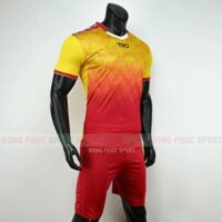 Áo đá bóng T90 màu đỏ vàng không logo 2019 2020 – Thun lạnh cao cấp