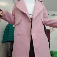 áo dạ choàng màu hồng livetream
