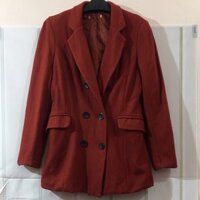 Áo dạ dáng Blazer màu cam đất