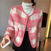 ÁO DẠ LÔNG HỒNG CA RÔ