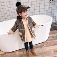 Áo dạ lót lông bé gái