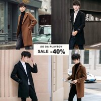 Áo Dạ Nam Hàn Quốc Dáng Dài , Áo Măng Tô Chất Liệu Dày Dặn