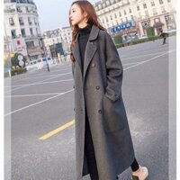 Áo Dạ Nữ Dáng Dài, Áo Măng Tô Dạ Len Hai Lớp Siêu Ấm Sang Trọng Quảng Châu Cao Cấp H47