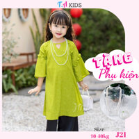 Áo dài bé cô ba sài gòn chất lụa 10-40kg T.A Kids J21