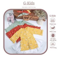 Áo dài bé gái Áo dài cách tân kèm chân váy nhũ tặng kèm tuaban cho bé