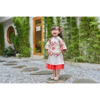 ÁO DÀI BÉ GÁI - ÁO DÀI CHU CÁT - HÀNG THIẾT KẾ