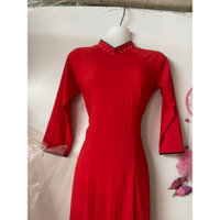 áo dài bưng mâm kèm quần . 6 áo dài bê quả,áo dài đỏ. tay lỡ