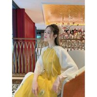 Áo dài cách tân 2 lớp 4 tà, áo dài đường yên