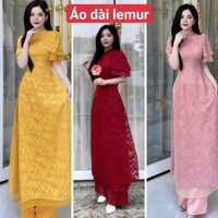 Áo dài Cách tân 4 tà,tay ngắn 2 lớp (cover hãng Leo`s Wearig) -ÁO DÀI LEMUR