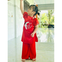 ÁO DÀI CÁCH TÂN BÉ GÁI VẢI LỤA VOAN TƠ HÀNG THIẾT KẾ