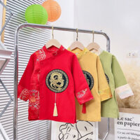 Áo dài cách tân bé trai tết 2024, size ( 10-18kg)