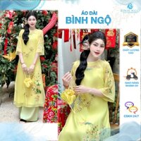 Áo Dài cách tân BST Tết 2025 hoạ tiết sơn thuỷ, Áo Dài cách tân 4 tà hoạ tiết thêu thủ công - Áo dài cao cấp Bình Ngộ