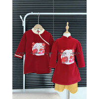 Áo dài cách tân cho bé trai, bé gái mặc tết Giáp Thìn 2024. Size trẻ em 3, 4, 5, 6, 7, 8, 9, 10, 11, 12 tuổi