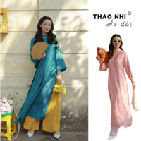 Áo Dài cách tân Gấm Thọ Dơi dáng suông tay lỡ mặc lễ Tết, Áo Dài Tết - Áo Dài Thảo Nhi